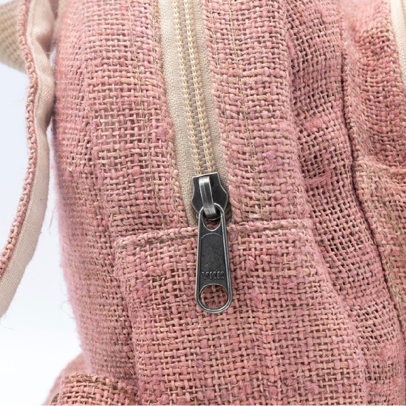 Hemp Mini Backpack Pink - Picture 4 of 6